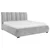 MID.YOU OBLAZINJENA POSTELJA 180 cm x 200 cm , les, tekstil, leseni material siva