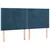 Vidaxl Box spring postelja z vzmetnico temno modra 200x200 cm žamet