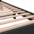 Okvir za krevet crni 75 x 190 cm od konstruiranog drvo i metal