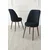Hanah Home set trpezarijskih stolica Jaxe 6 kom, antracit tkanina Babyface, braon metalne noge