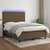 Vidaxl Box spring postelja z vzmetnico LED temno rjava 140x200cm blago