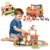 Ecotoys lesen komplet gasilske postaje, garaža z dodatki