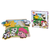Lesene puzzle Feel-Puzzle with Fabric Eichhorn 5 delov živalce s tekstilnimi deli od 12 mes