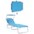Ležaljka 2 pcs Svijetloplava 58 x 188 x 77cm Poliester