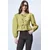 Trend Alacati Stili Ženska bluza dugih rukava Alc-X13375, Okrugli izrez, Zelena