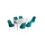 Hanah Home Set Trpezarijski sto i 6 stolica Han, Tirkizno-beli