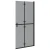 Walk-In zid za tuširanje Crna 90 x 6.5 x 190 cm