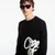 Pulover Off-White Script Shared Logo Emb Knit Crewneck UNISEX Black S