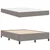 Vidaxl Postelja z vzmetnico Taupe 160 x 200 cm blago