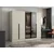 Hanah Home ormar sa reflektujućim staklom Nisa 20619, 225 cm, peščar