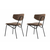 HANAH HOME Set 2 stolice Nancy Brown Black