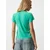 Happiness Istanbul Womens Light Green Crew Neck Basic Sandy T-Shirt