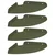 Lebdeća polica s policom 4 pcs Maslinasto zelena 18 x 18 x 2 cm