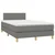 Vidaxl Box spring postelja z vzmetnico temno siva 120x200 cm blago