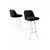 HANAH HOME Set barskih stolica (6 komada) Atex Black White