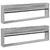 Polica za časopise s policom 2 pcs Siva Sonoma 100 x 12 x 30 cm