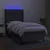 Vidaxl Box spring postelja z vzmetnico LED temno siva 80x200 cm blago