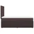 Vidaxl Box spring postelja z vzmetnico temno rjav 90x190 cm blago