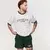 GymBeam Oversized Varsity T-Shirt White