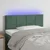 Vidaxl LED posteljno vzglavje temno zeleno 90x5x78/88 cm žamet