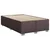 Vidaxl Box spring postelja z vzmetnico temno rjava 90x200 cm blago