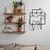 Wallity Zidna dekoracija Fit Man, 39x51cm, Crna