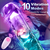 SuperLove LED Vibrating Dildo with Remote Medium