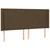 Vidaxl Box spring postelja z vzmetnico LED temno rjava 180x200cm blago