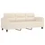 2-dijelni set sofa s jastucima bež od mikrovlakana