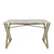 Hanah home Radni sto 120x75x60?cm Belo-Zlatni