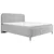 MID.YOU OBLAZINJENA POSTELJA 140 cm x 200 cm , les, tekstil, leseni material svetlo siva