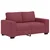 Dvodijelni set sofa s jastucima, tkanina boje vina
