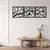 WallXpert metalni zidni ukras 5232, grane sa pticama u 3 kvadratna panela, 232 x 75 cm, crni