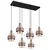 Globo 15560-6HA - Luster na sajli MILLEY 6xE27/60W/230V braon