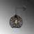 Opviq Fellini MR 710 Zidna lampa, Crna