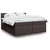Vidaxl Box spring postelja z vzmetnico temno rjav 200x200 cm blago