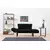 Atelier del Sofa Dvosed na razvlačenje Nitta 155x85x70cm Crni