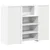 Recepcijski stol bijeli 135x50x103,5 cm izrađeno drvo