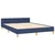 Vidaxl Posteljni okvir brez vzmetnice moder 140x190 cm blago
