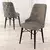 Hanah Home Set stolica Pare, 46x94x46 cm, 6 komada, Crno-smeđe
