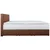 Carryhome POSTELJA Z VZMETNICO 120 cm  x 200 cm , tekstil rjava
