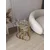 Hanah Home set od 3 pomoćna stola Milas 3, zlatni / providno staklo
