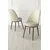 Hanah Home set trpezarijskih stolica Jaxe 4 kom, krem tkanina Babyface, braon metalne noge