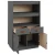 Visoka komoda siva 67 x 40 x 108,5 cm od masivne borovine