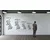 WallXpert metalni zidni ukras 5295, geometrijska mapa Velike Britanije, 36 x 60 cm, crni