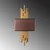 Opviq Zidna lampa Axis-15113, 35x75x10cm, IP20, Zlatno-braon boje