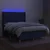 Vidaxl Box spring postelja z vzmetnico LED modra 140x190 cm blago