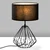 Opviq Stona lampa Diamond-S-705, 25x25x43 cm, IP20, Crna