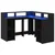 Stol s policom Crni hrast 130 x 130 x 91 cm Konstruirano drvo