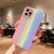 Dardanar Personalized creative cute rainbow striped liquid silicone protective cover, gradient color, suitable for girls, women, men, red, (21065434)